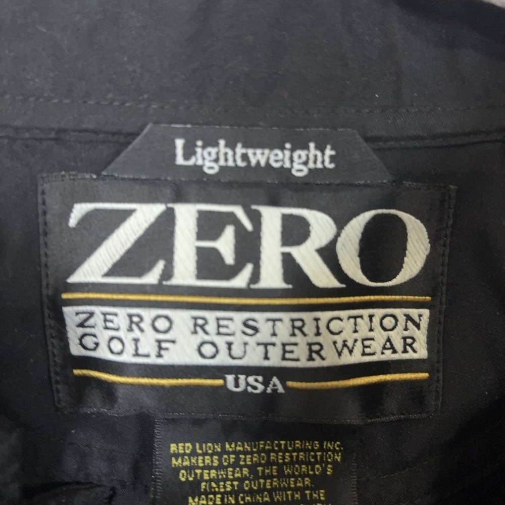 Zero Restriction Lightweight Vest Men Sz M Black Windbreaker Pockets Golf - Picture 4 of 9